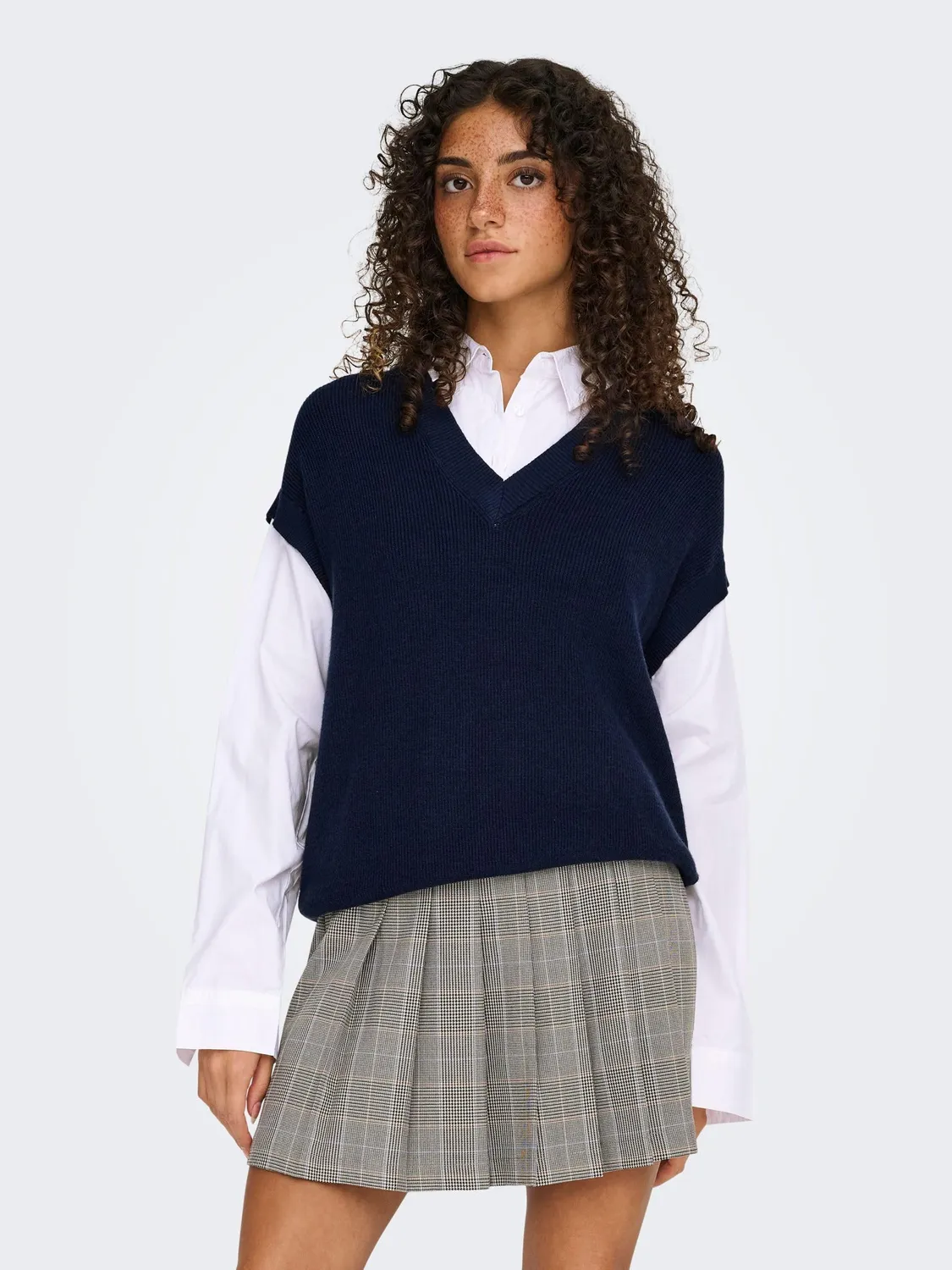 ONLY Onlpayson LS Polo Mix Vest Knt gilet donna S