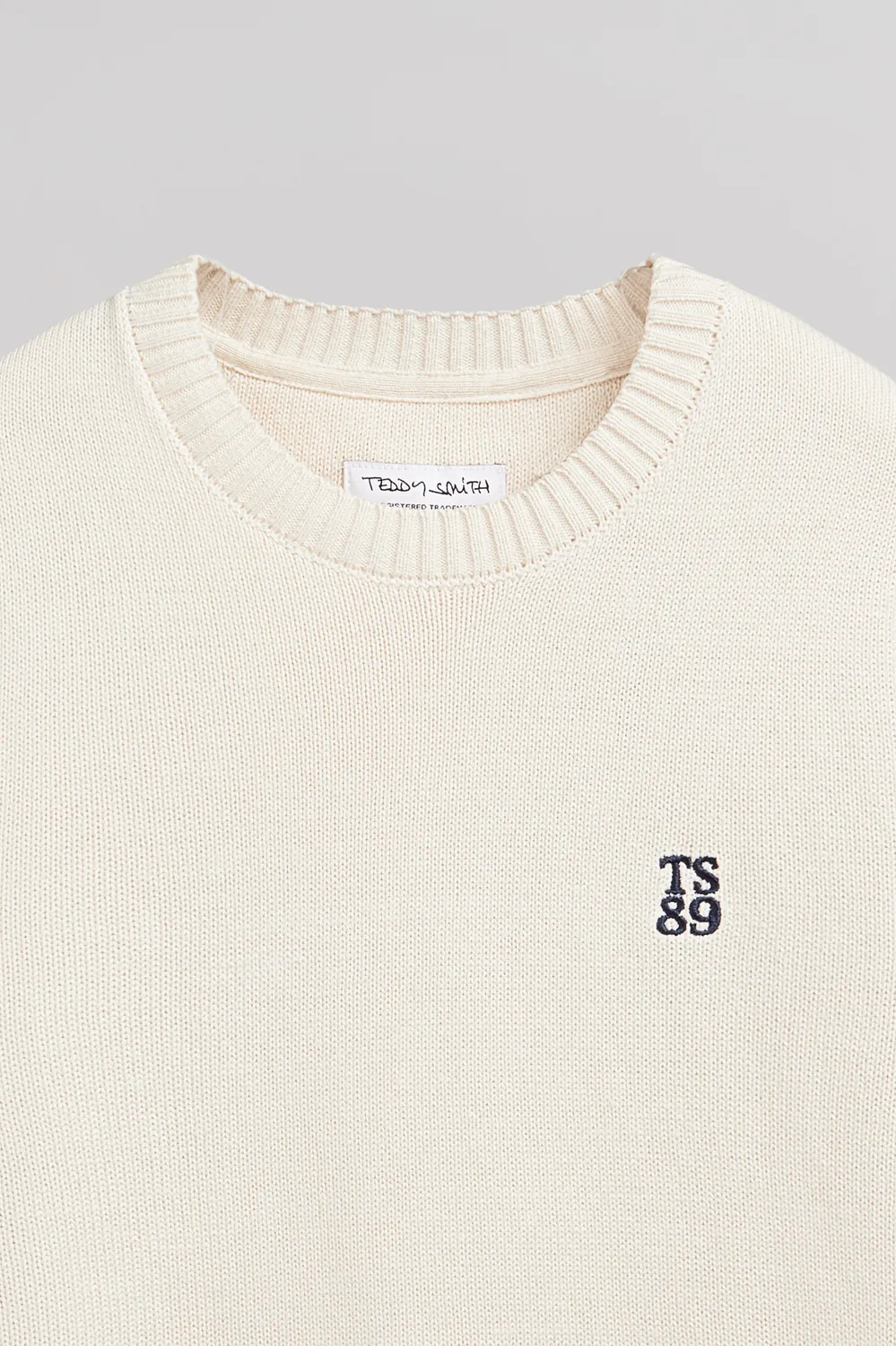 Teddy Smith P-Jimmy Naturel maglione beige cotone uomo