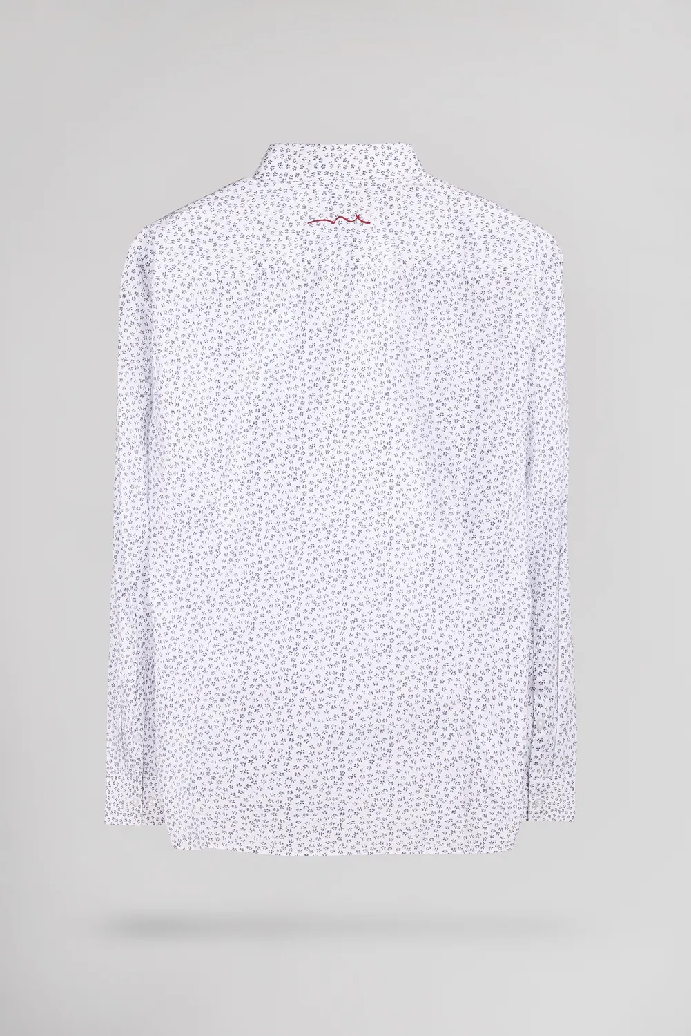 Teddy Smith Carton ML camicia bianca micro fantasia blu cotone