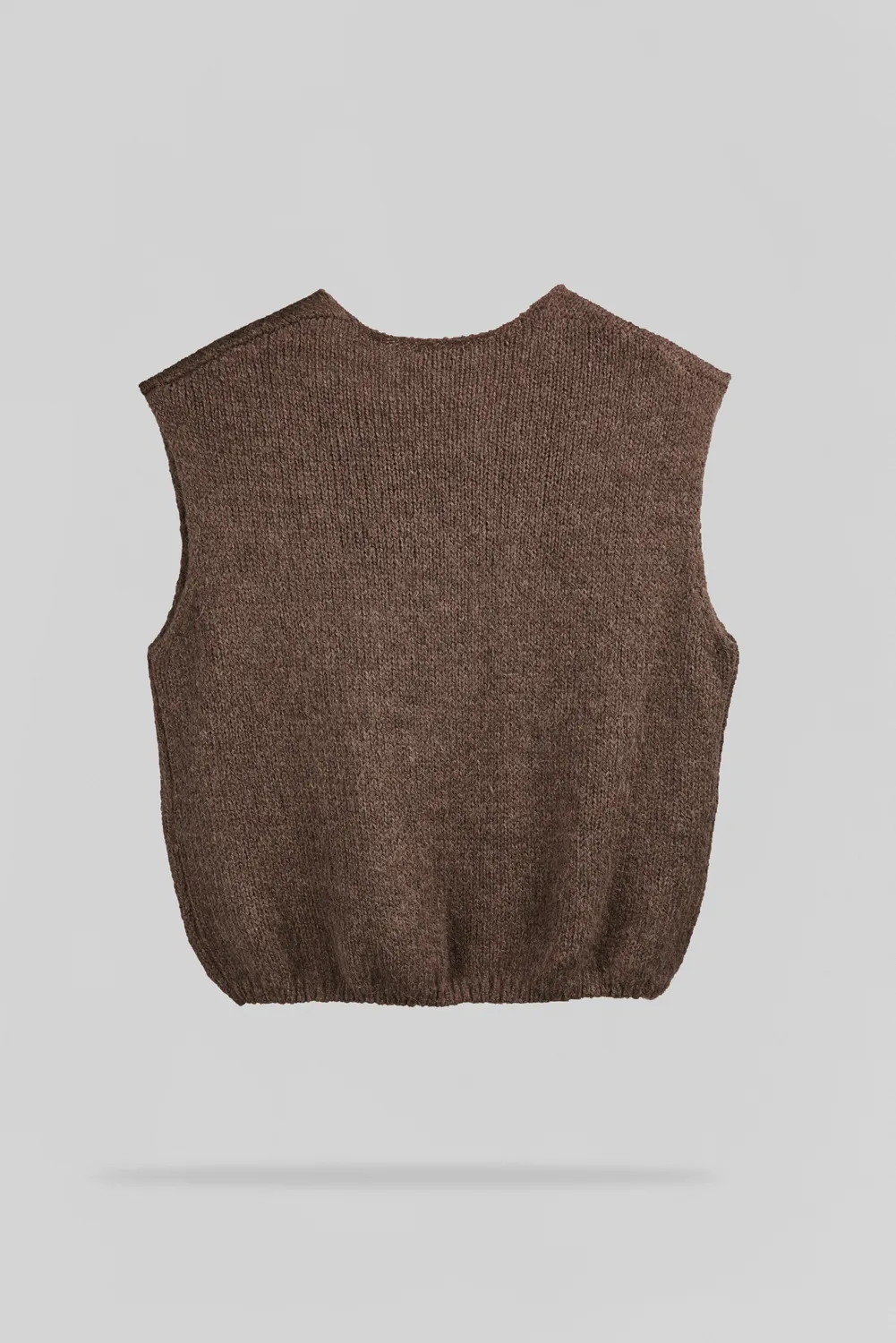 Teddy Smith P-Molia maglia smanicata cioccolato scollo V donna