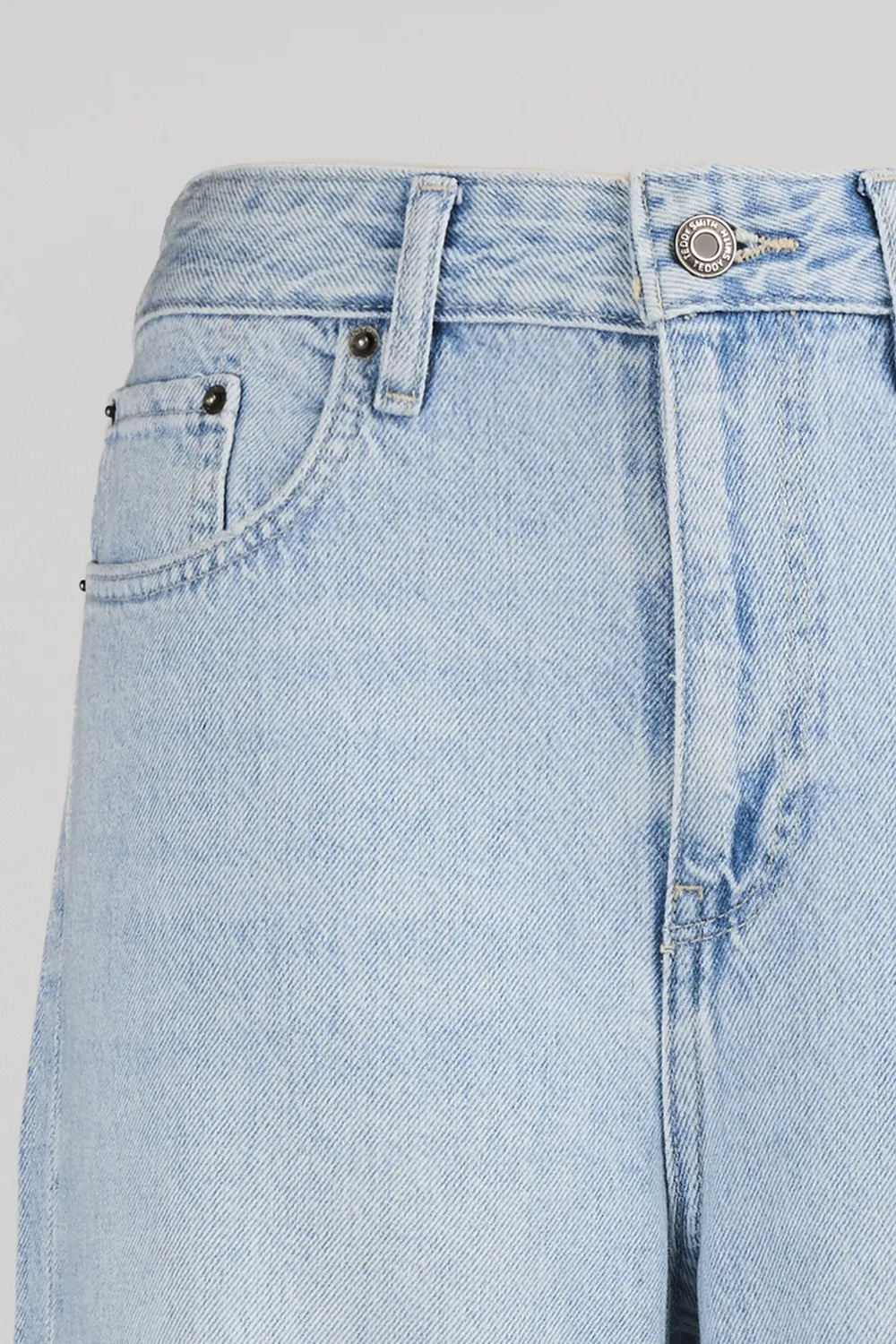 Teddy Smith P-Electra jeans dritti azzurro bleached