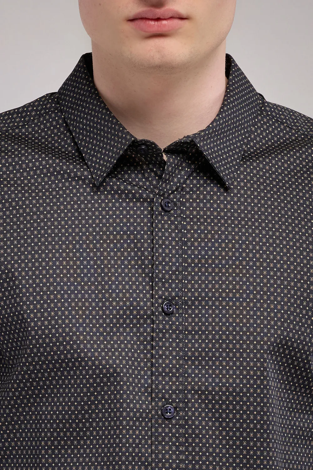 Teddy Smith Carton ML camicia blu navy stretch