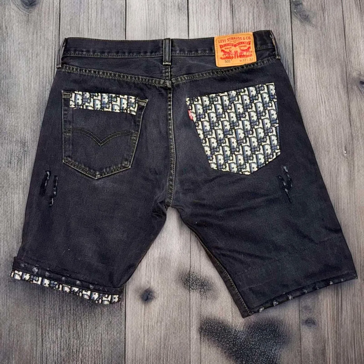 Never Say Never Levi's Vintage Black Dior Bermuda Jeans Uomo