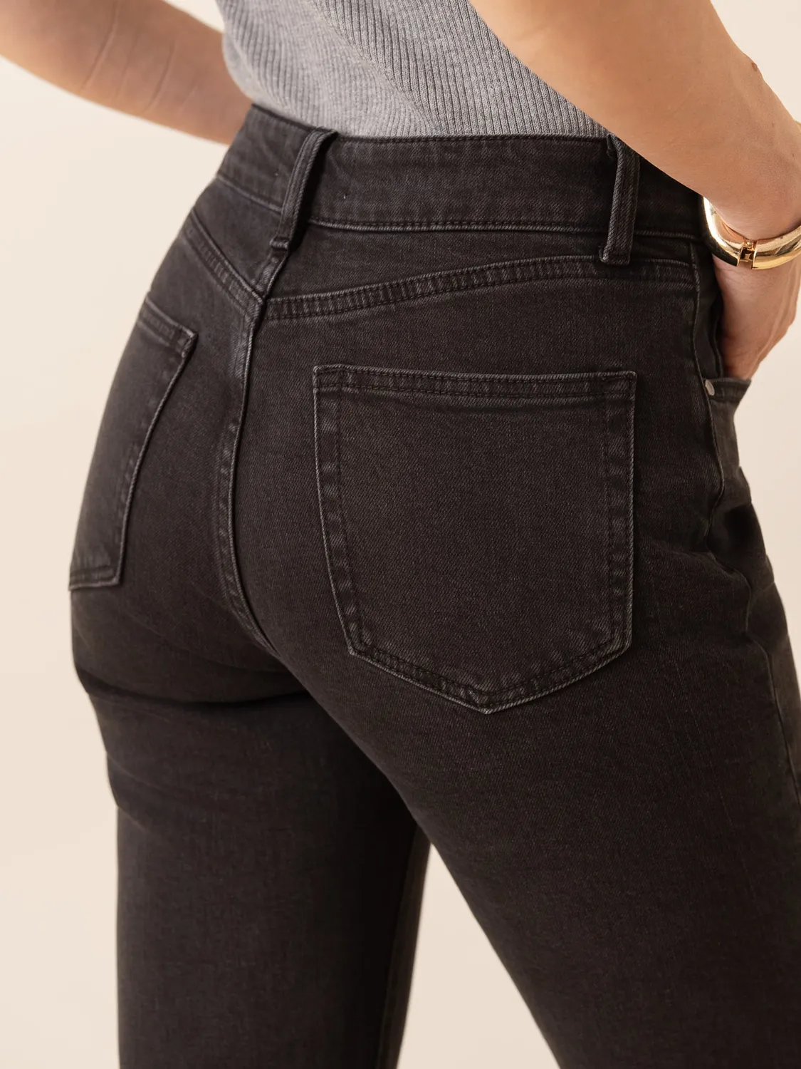 Oraije Mia jeans mom fit grigio scuro petite