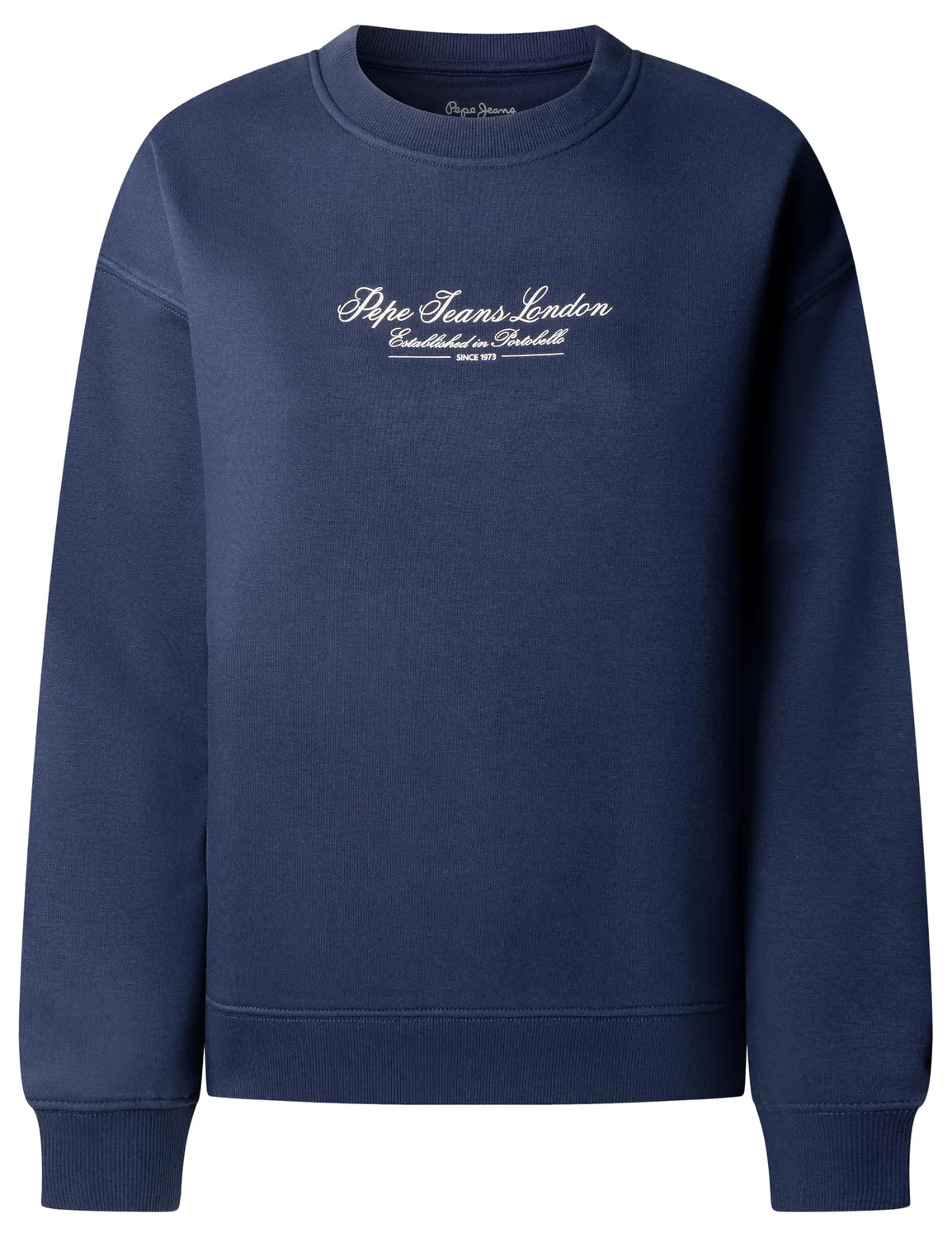 Pepe Jeans Center Logo Crew Felpa girocollo cotone logo