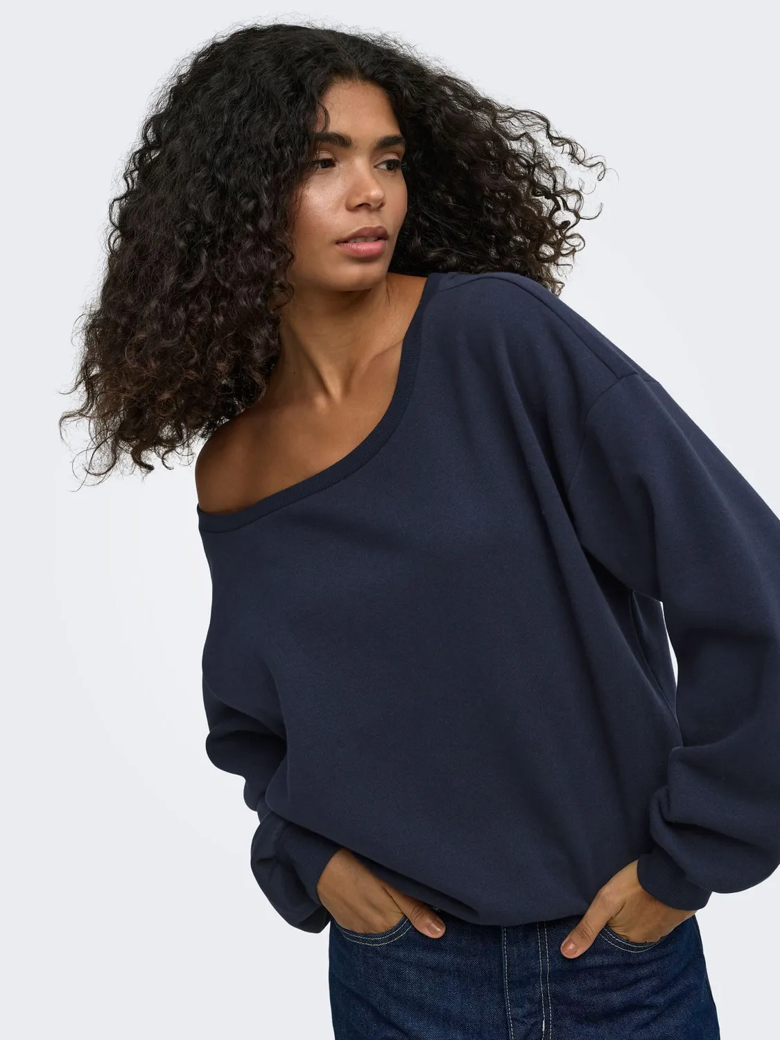 ONLY Onlrhina felpa donna M grigio melange