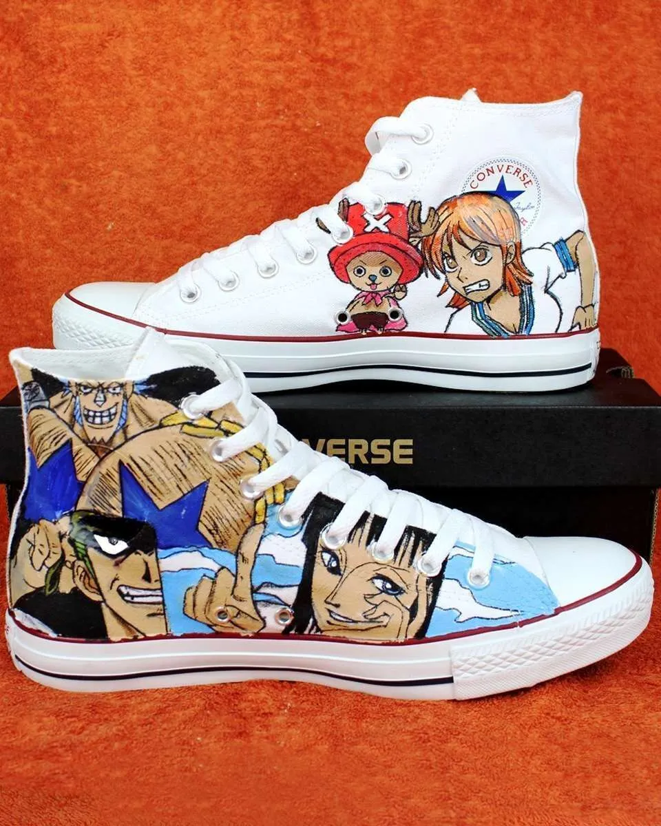 Never Say Never All Star Converse One Piece dipinte