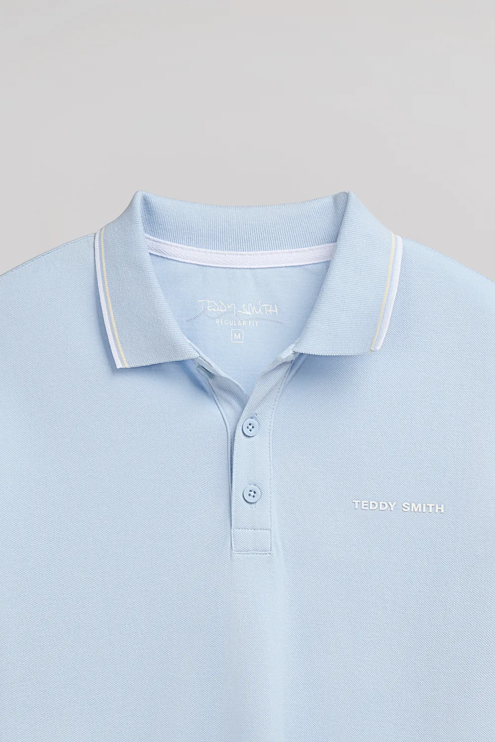 Teddy Smith Pasian 2 polo pastel blue uomo piquet cotone