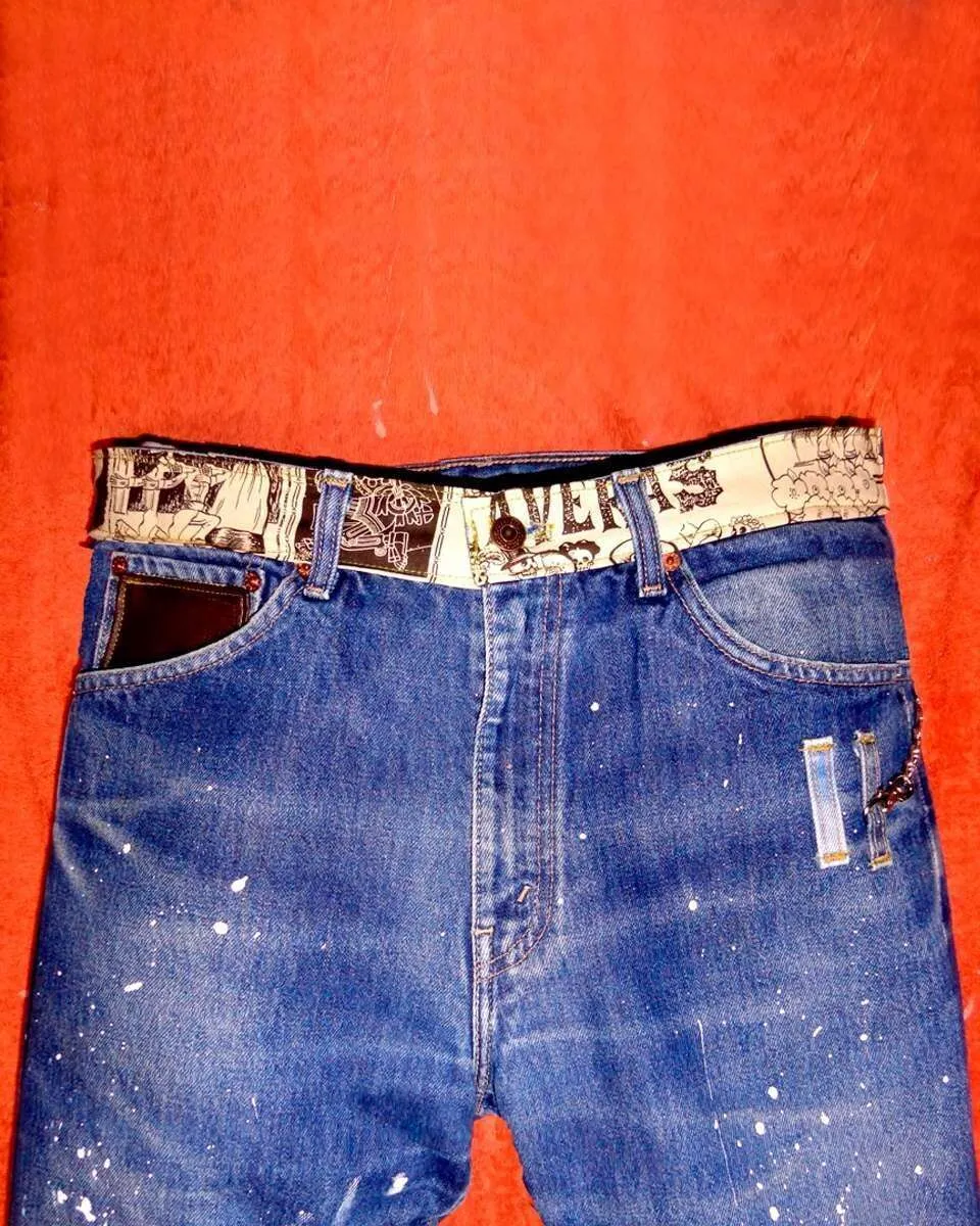 Never Say Never Jeans Levi's Teschio tessuto messicano