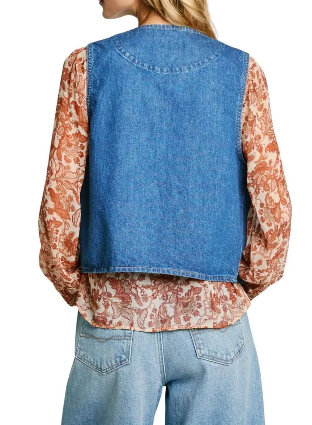 Pepe Jeans Maeve gilet donna M blu denim