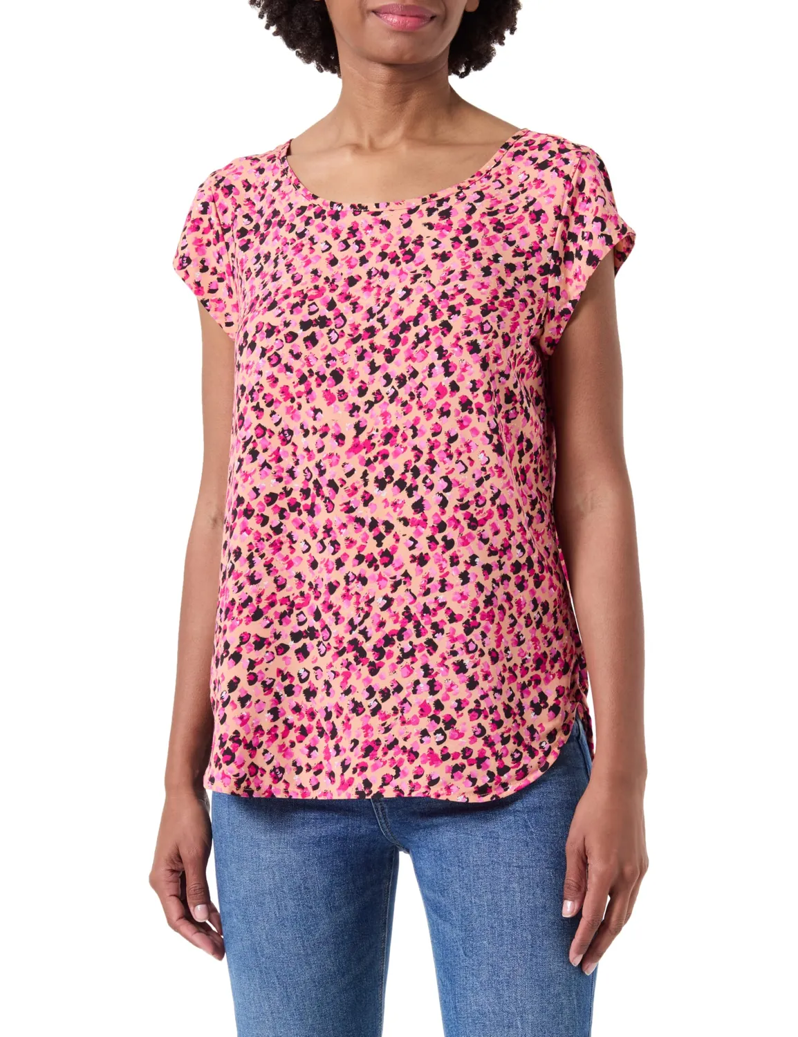 Only Onlnova Life Vis S/S Top AOP t-shirt gialla
