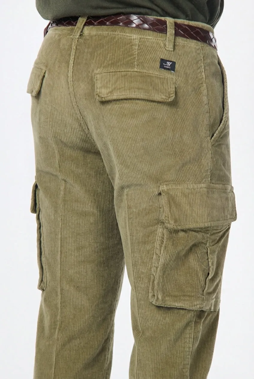 Mason's Chile cargo uomo verde salvia velluto slim