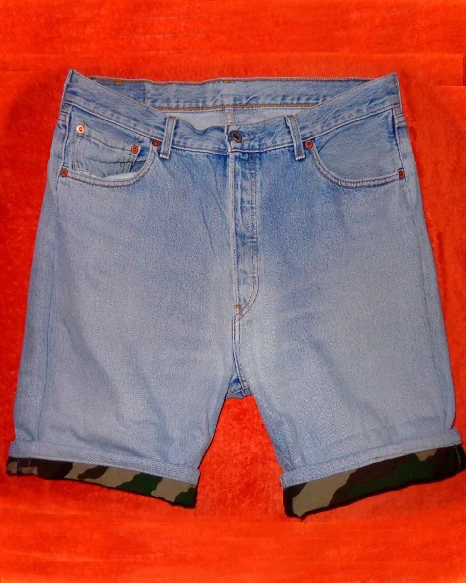 Levi's Vintage Teschio Militare bermuda dipinto mano
