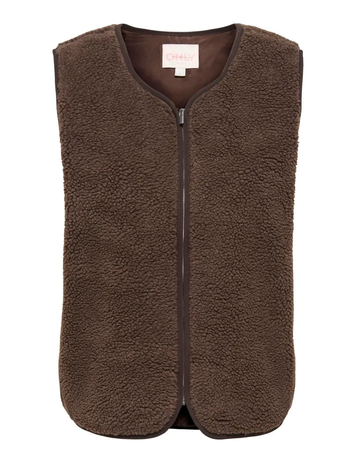 ONLY OnlBaby gilet teddy donna L Chocolate