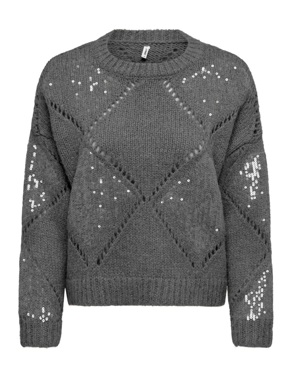 ONLY Onlkansas Life maglione tannin paillettes