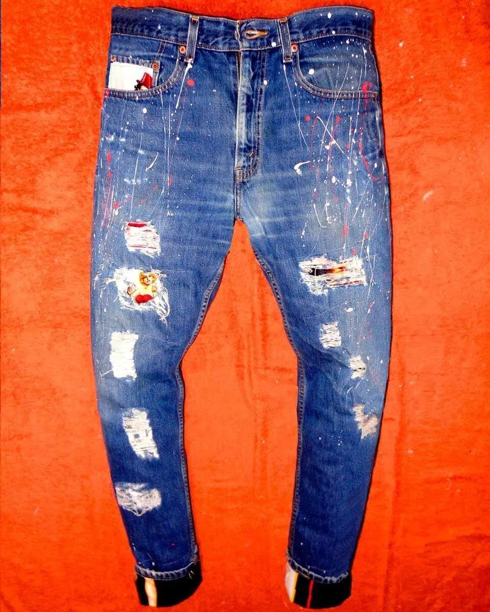 Levi’s Vintage Marilyn jeans vernice custom