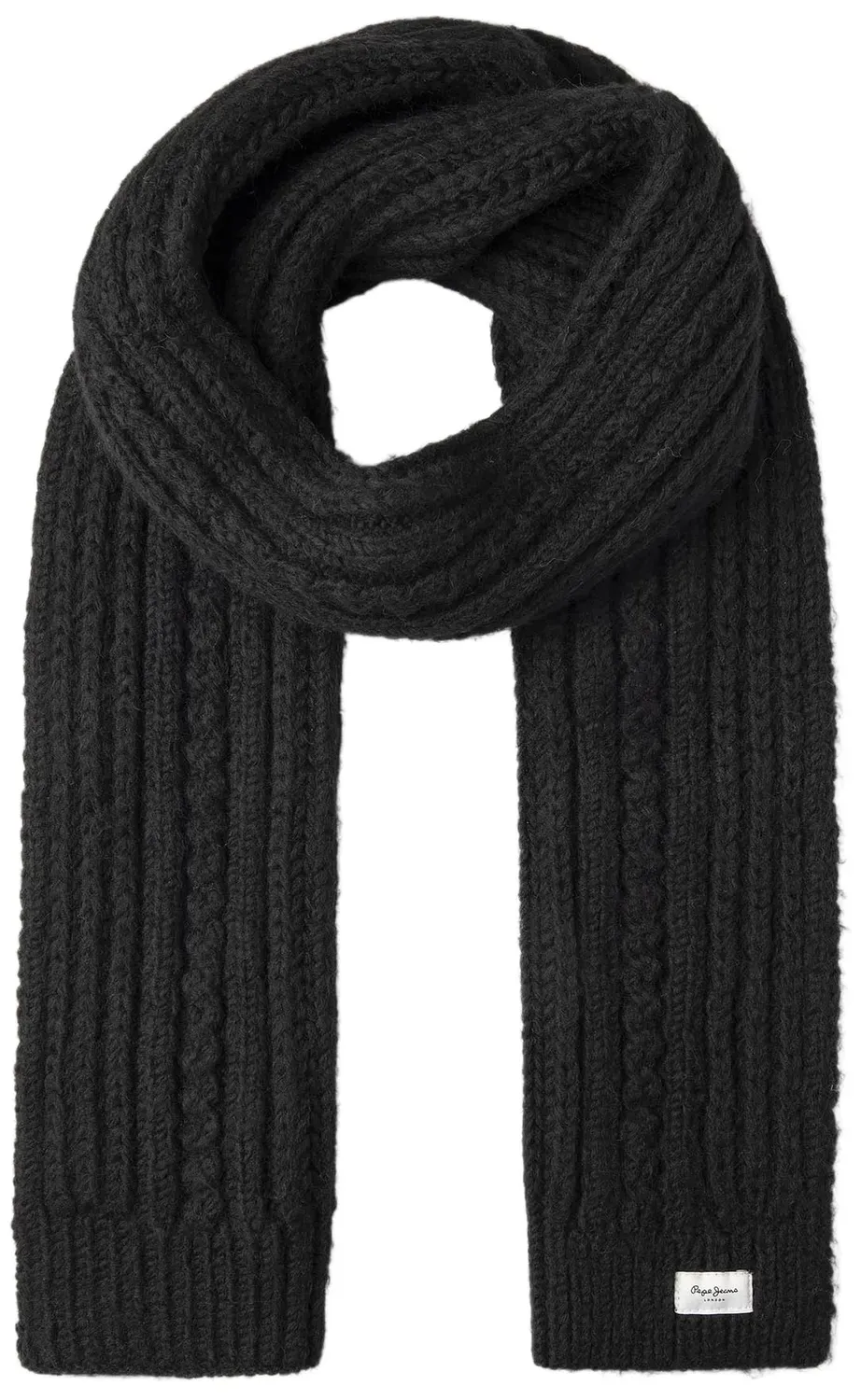 Pepe Jeans Francis Sciarpa Donna Nera Spina Pesce
