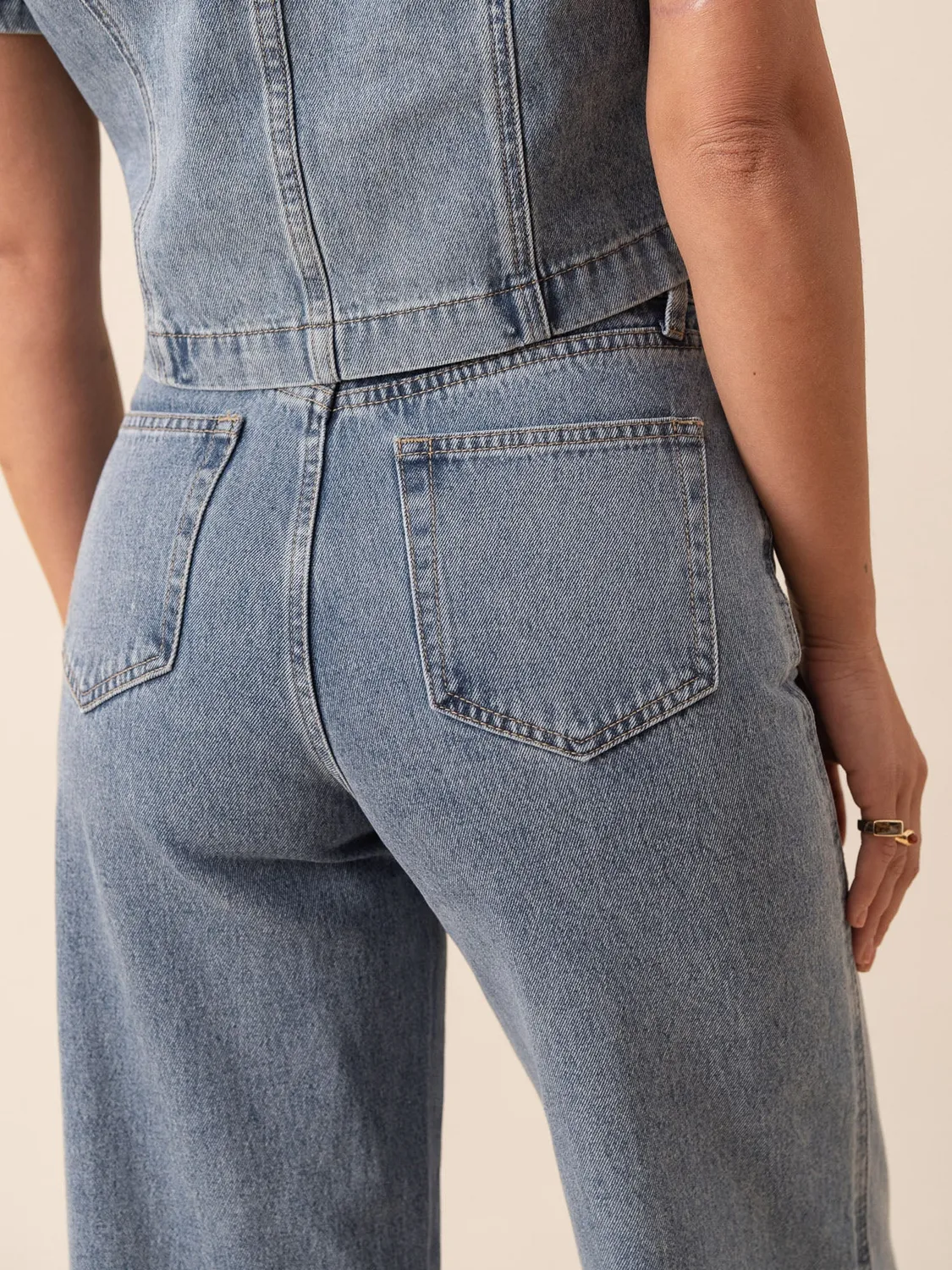 Oraije Colombe jeans wide blu vintage