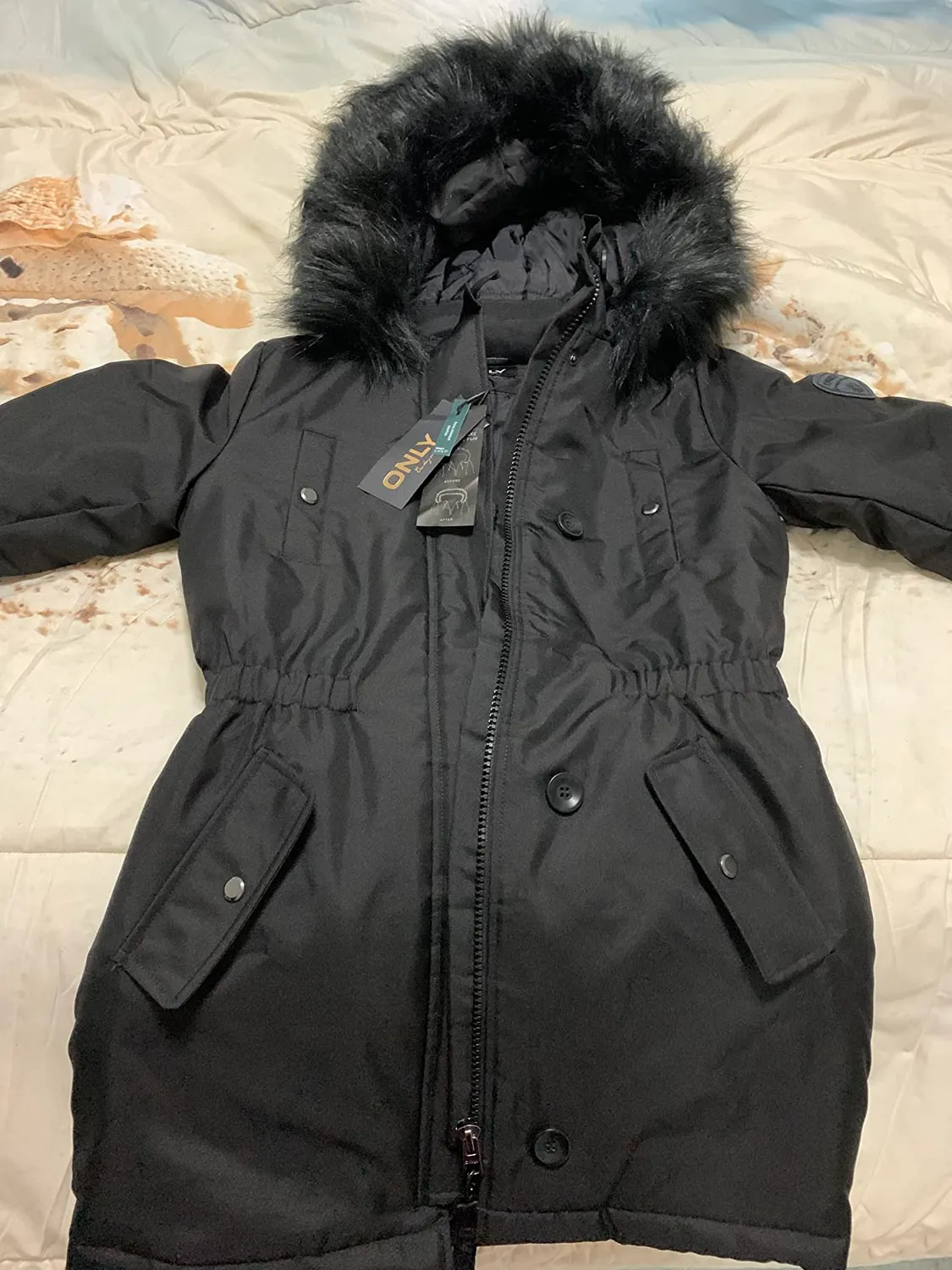 ONLY Onliris Parka giubbotto donna cappuccio pelliccia