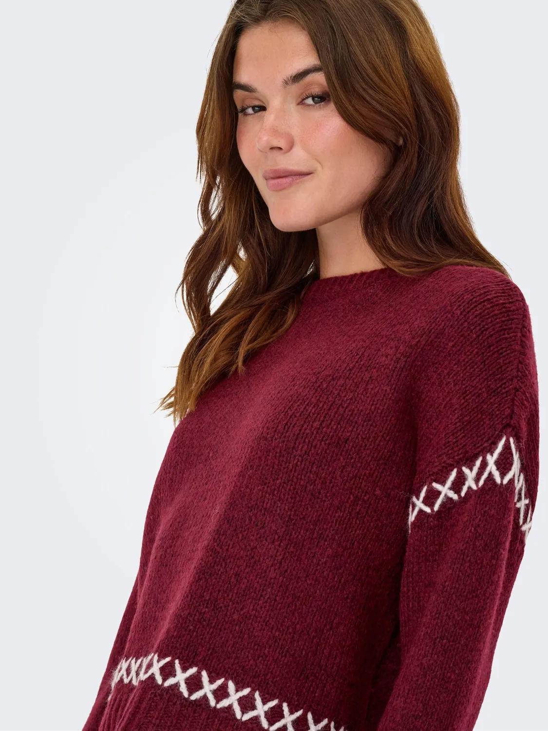 ONLY Onlamanda Life Maglione Donna S Cabernet