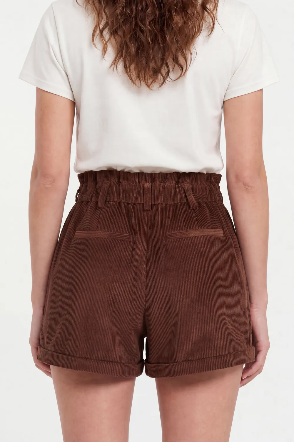 Teddy Smith S-Alois Chocolat short donna velluto cotone