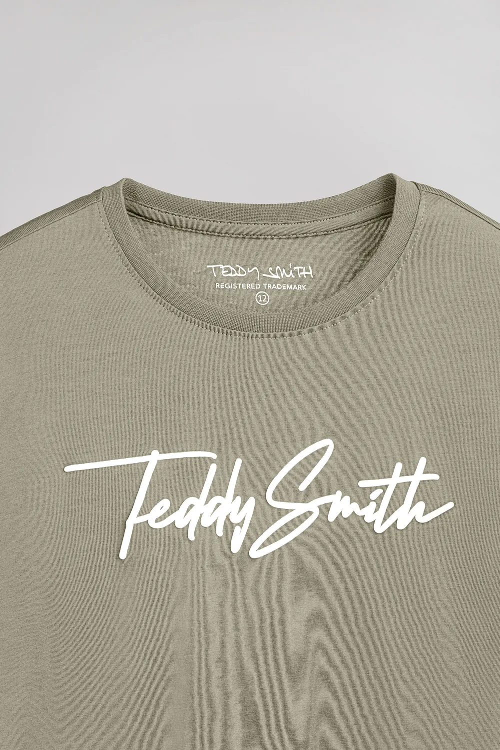 Teddy Smith T-Evan MC JR T-Shirt Ragazzo Kaki Cotone