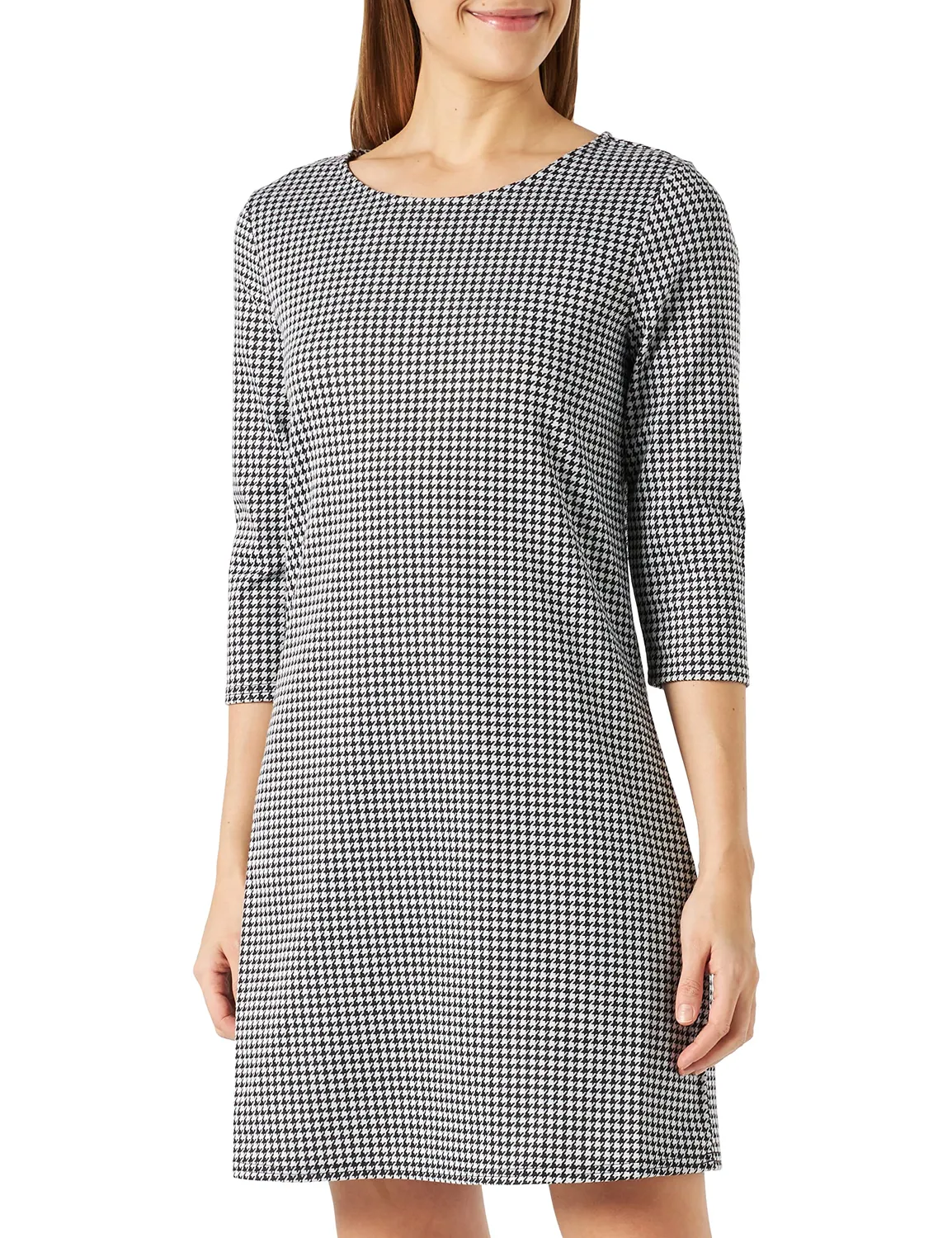 Only Brilliant vestito donna a-line quadri maniche 3/4