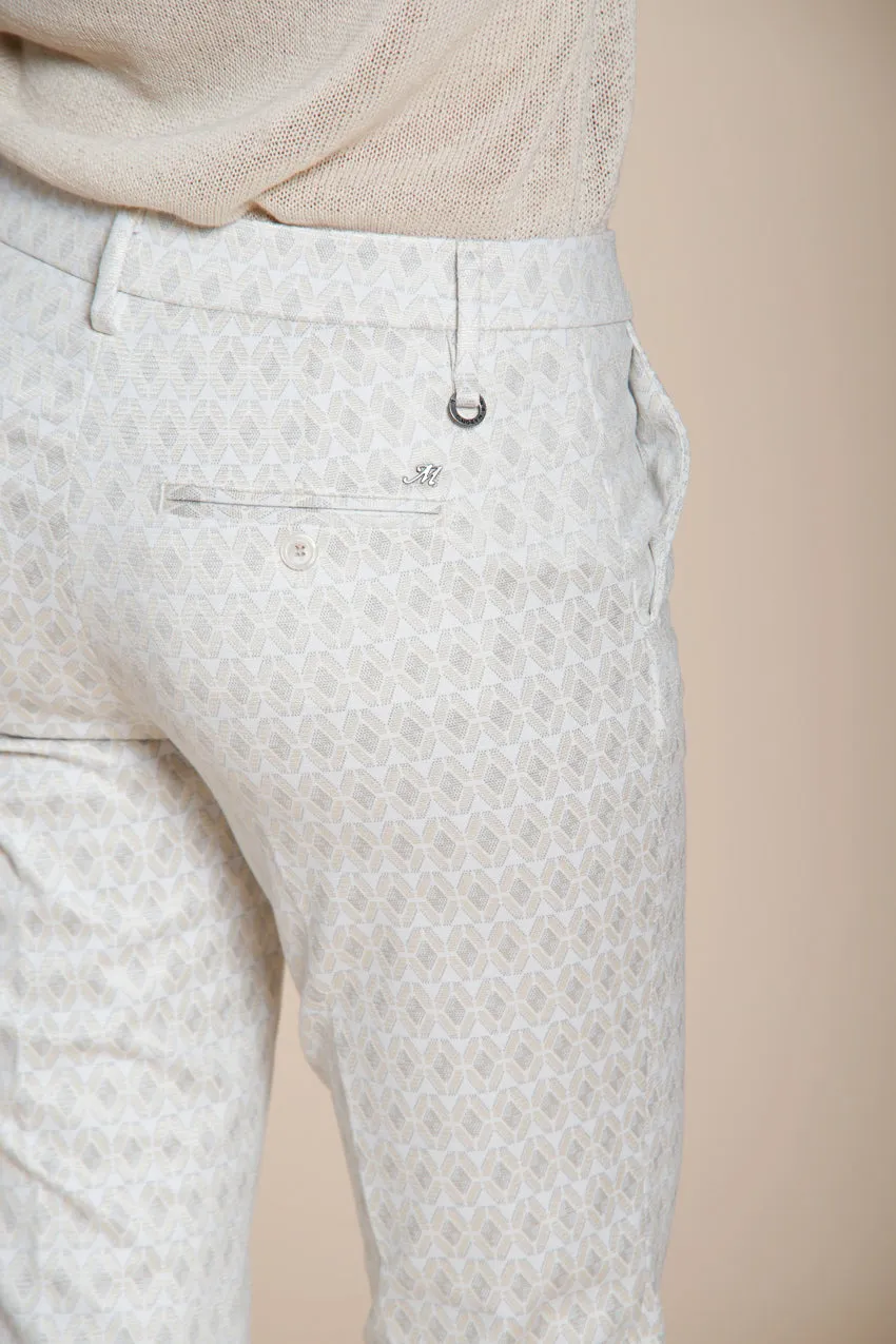 Mason’s New York Trumpet chino panna slim rombi