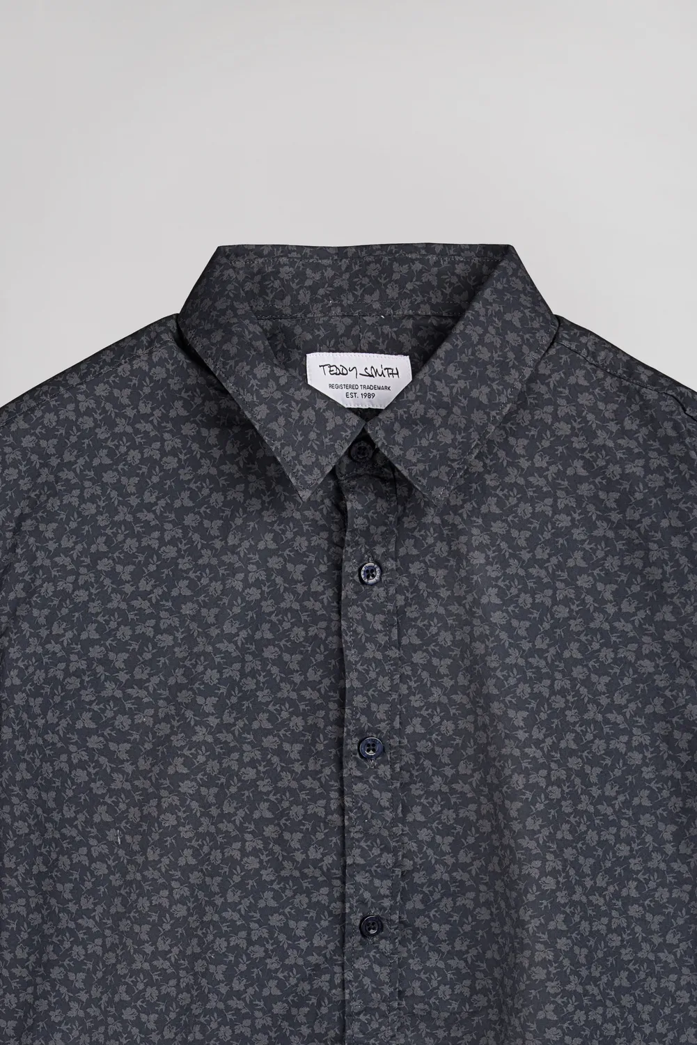 Teddy Smith Carton camicia uomo blu navy slim