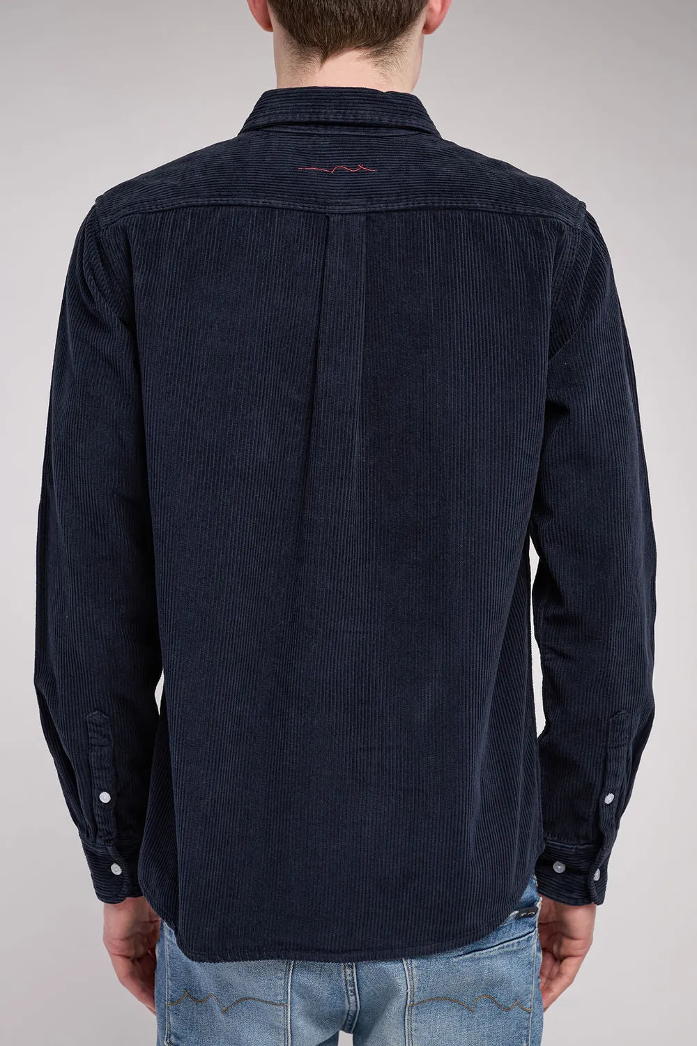 Teddy Smith C-Elton ML camicia velluto blu navy uomo