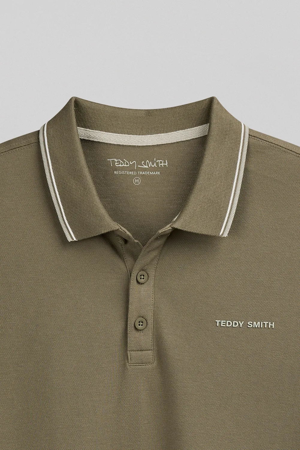 Teddy Smith Pasian 2 polo piqué kaki taglio dritto