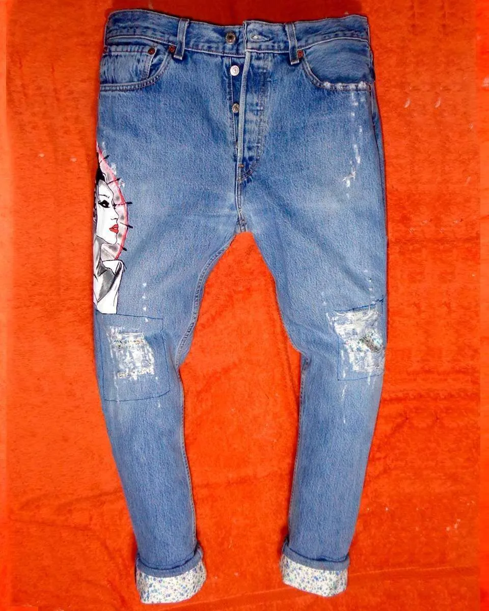 Never Say Never Levi's Vintage Jeans Geisha Pergamena
