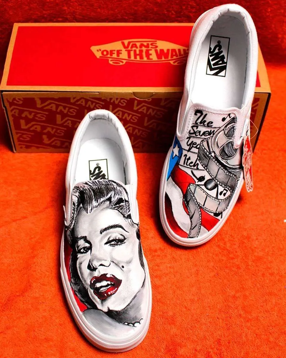 Never Say Never Vans Slip-On Scarpe Marilyn Monroe