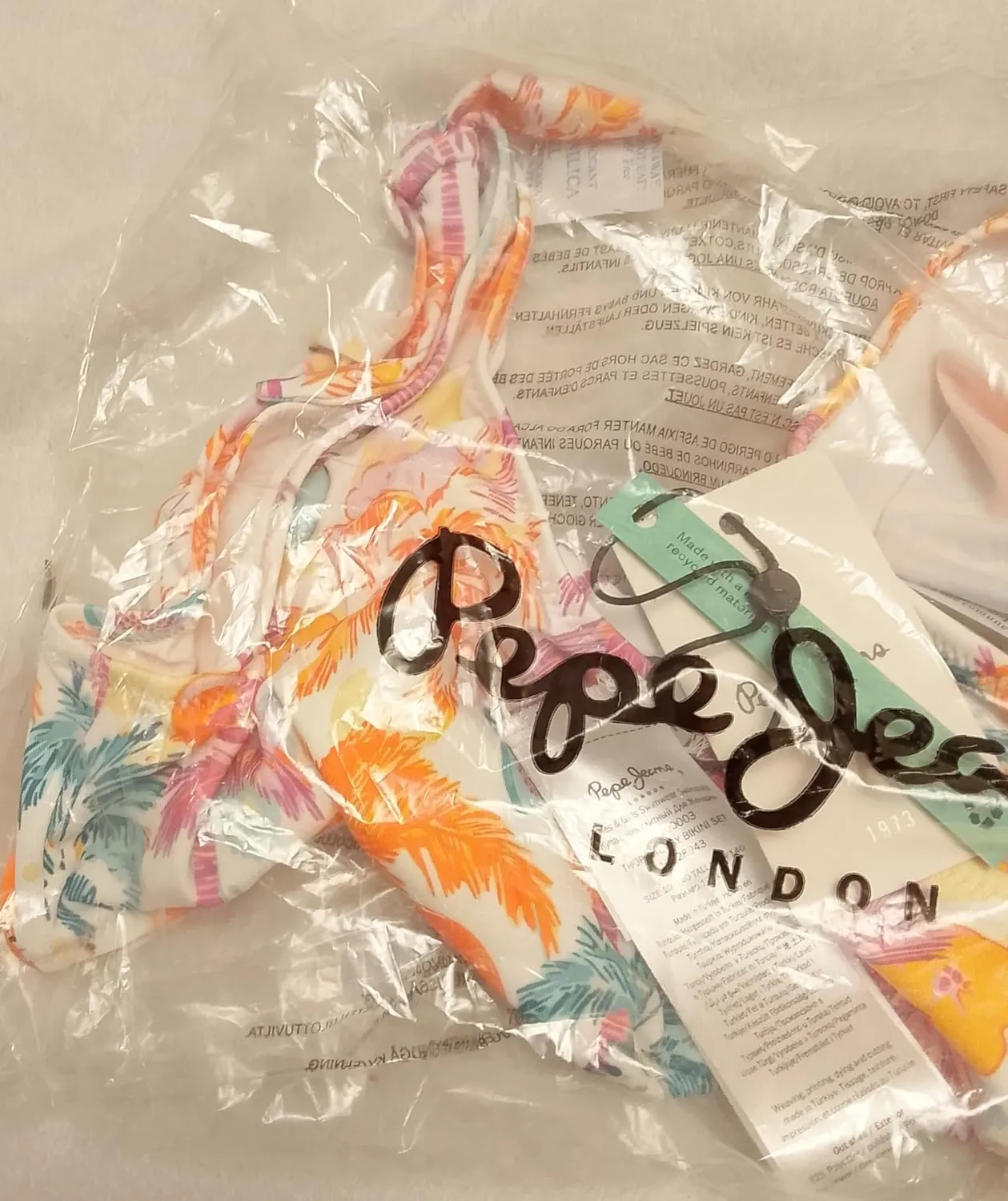 Pepe Jeans Tropical Asy bikini bambina 10 anni nodo