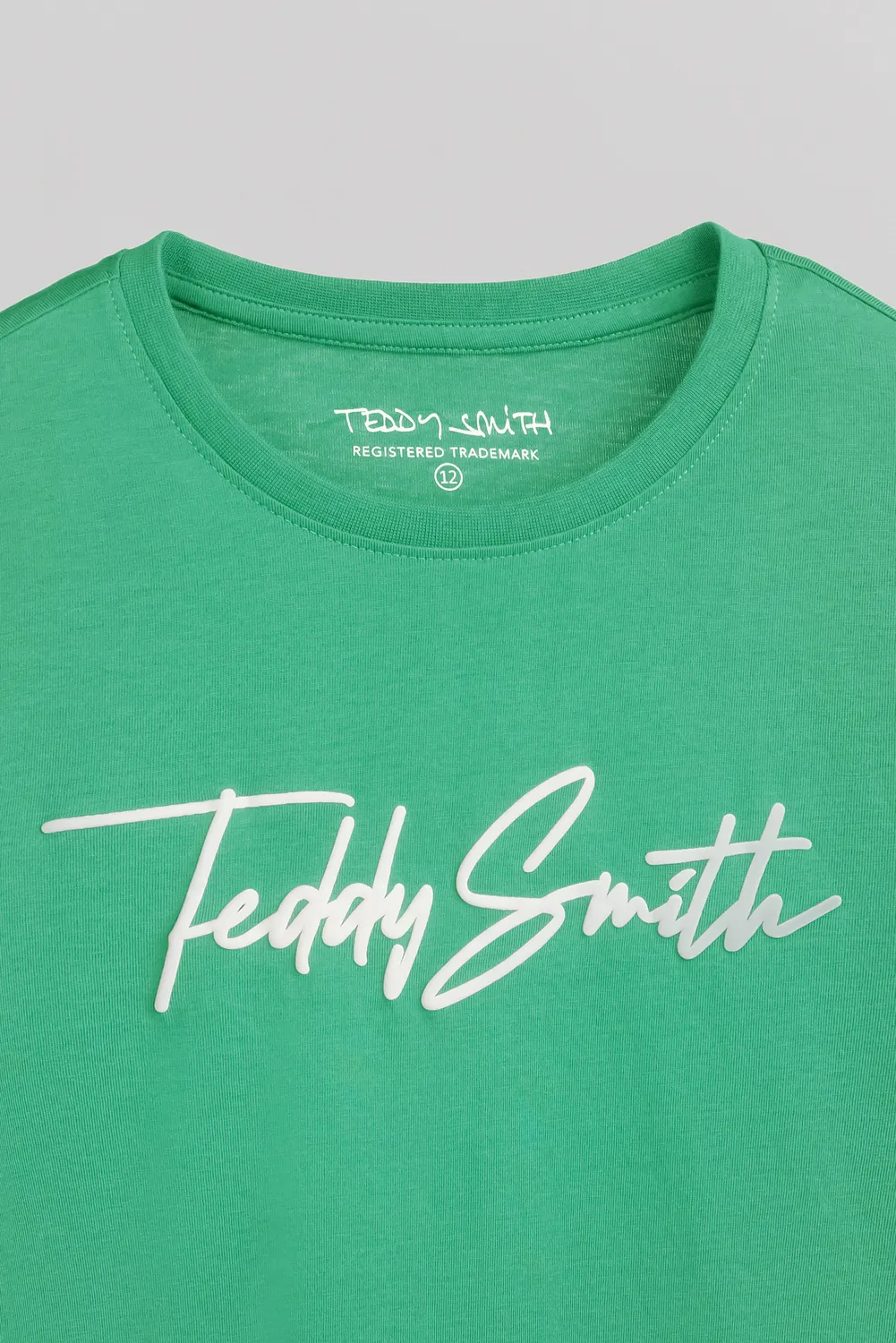 Teddy Smith T-Evan Jr T-Shirt Cotone Verde Bambino