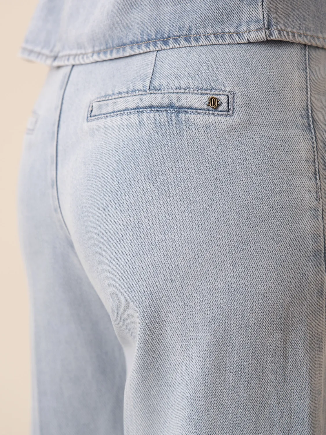 Oraije Eleonore jeans wide azzurro chiaro lyocell