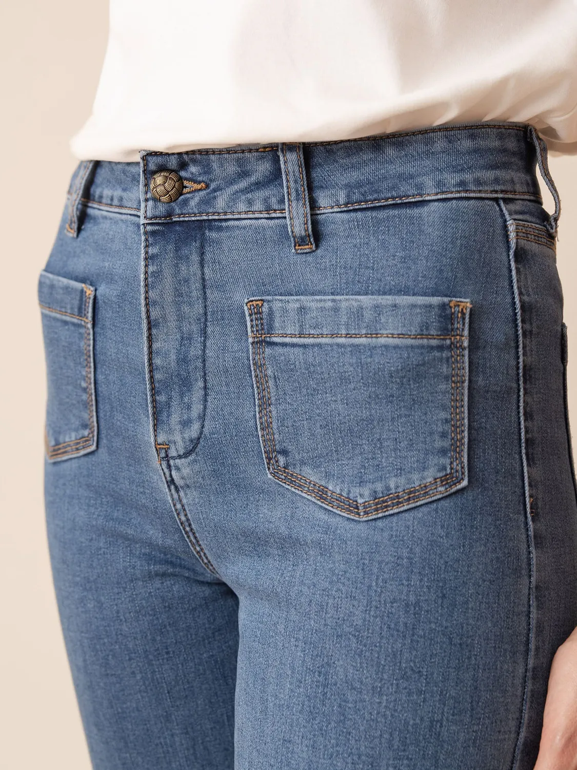 Oraije Gaspard jeans wide blu stone slavato