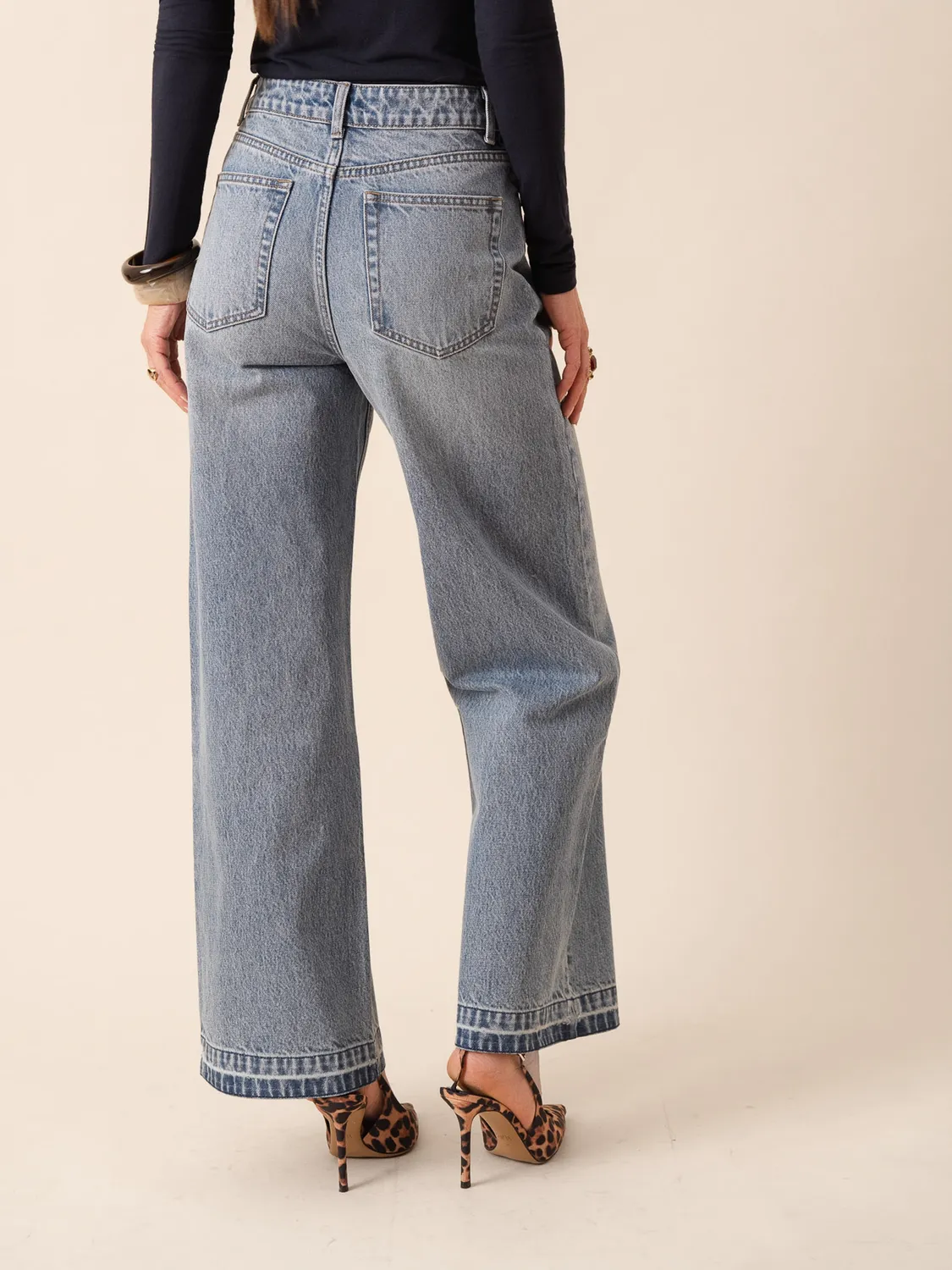 Oraije Dora jeans wide azzurro chiarissimo
