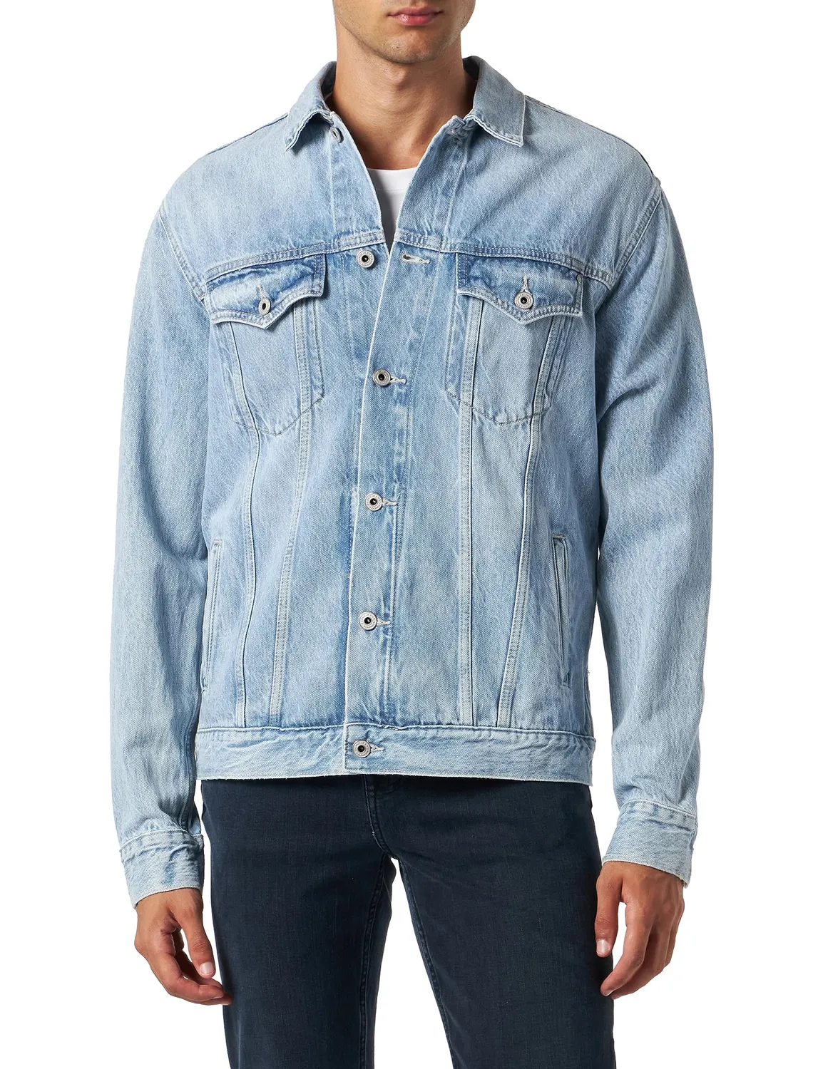 Pepe Jeans London Pinner Dlx giacca jeans uomo blu denim