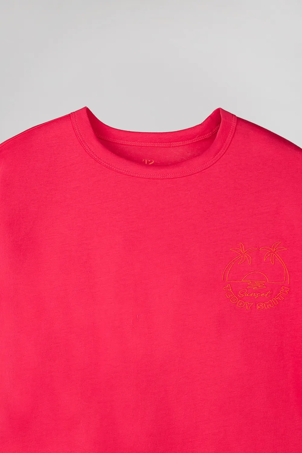 Teddy Smith T-Surf MC t-shirt fuxia oversize