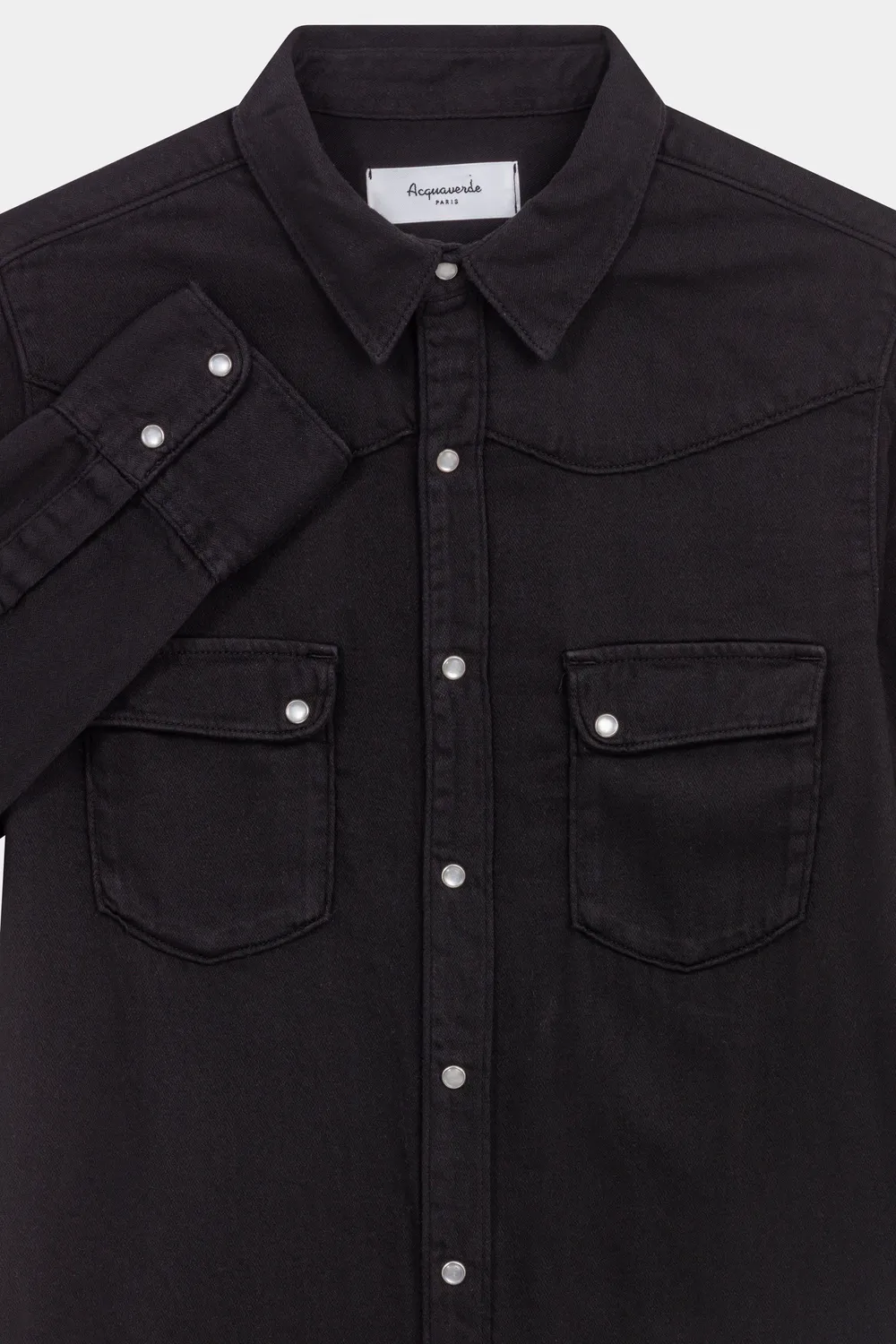 Acquaverde Clyde Black Stone camicia western