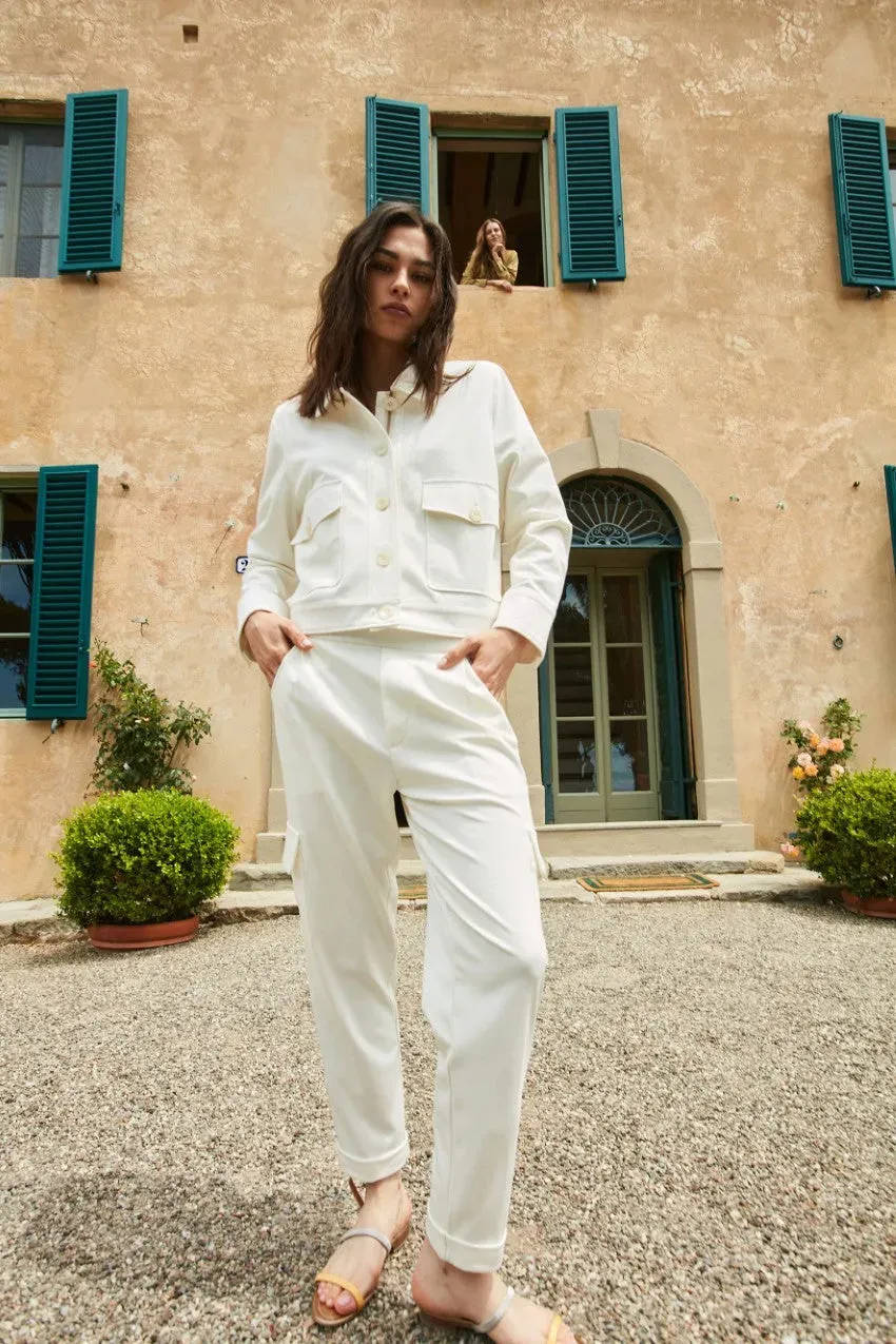 Mason's Odette Giacca Donna Bianco Jersey Athleisure
