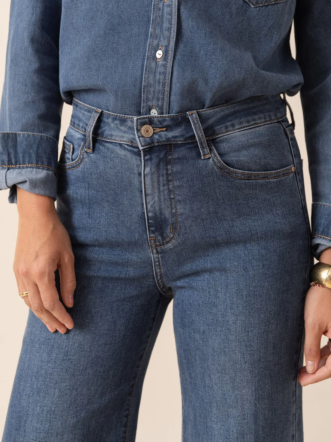 Oraije Windy Jeans Wide Blu Stone