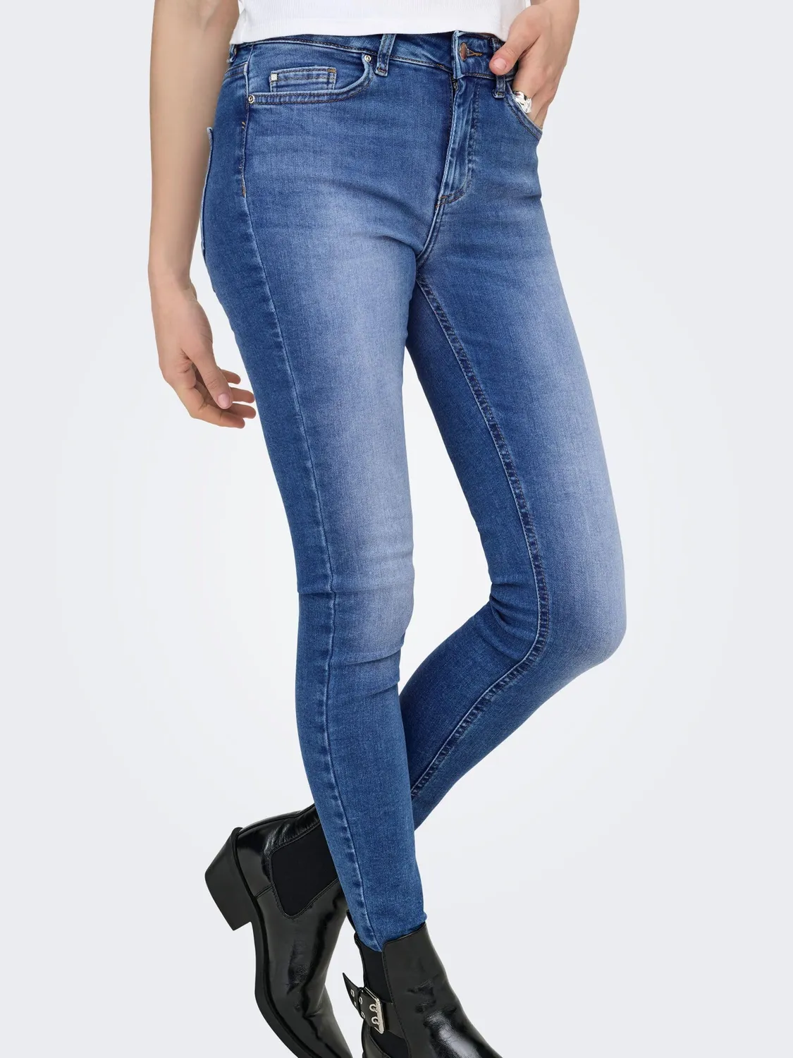 ONLY Jeans Skinny Donna Blu Medio M/34L