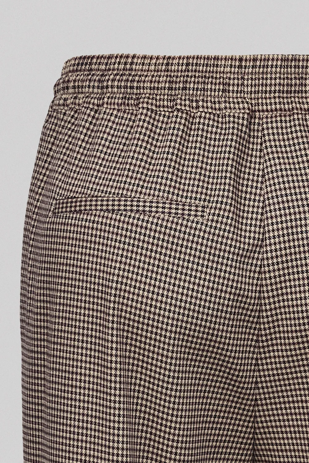 Teddy Smith Teddy City Wolf pantaloni donna beige pied-de-poule