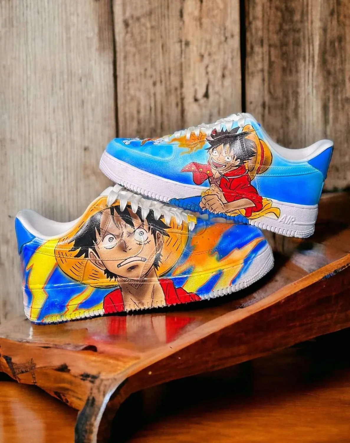 Nike Air Force 1 Luffy One Piece sneakers dipinte a mano
