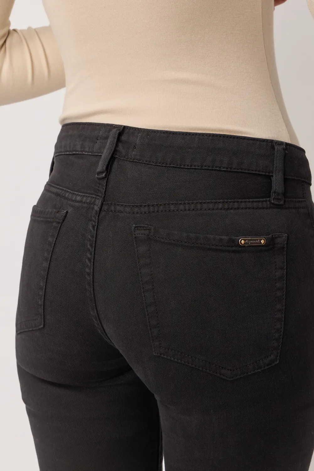 Acquaverde Scarlett Slim Pantalone Nero Stretch 7/8