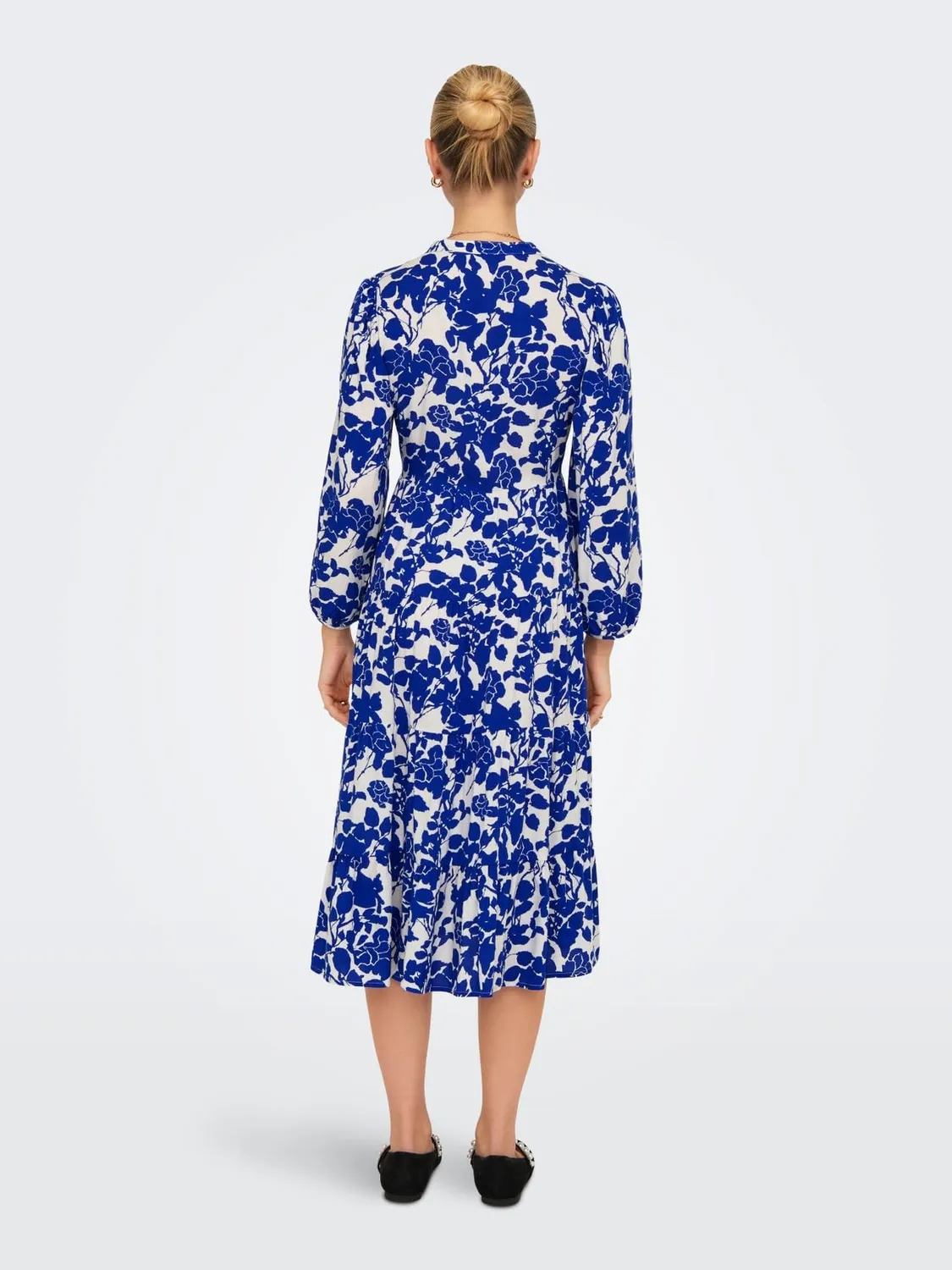 ONLY Onlmilana abito midi donna blu manica corta