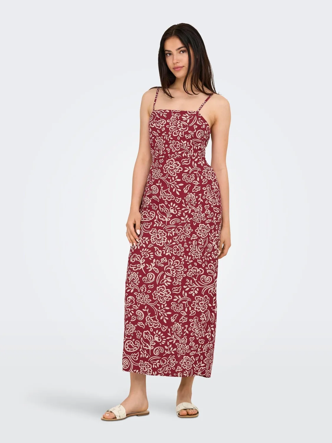 ONLY Onljakiri abito midi lino donna traspirante