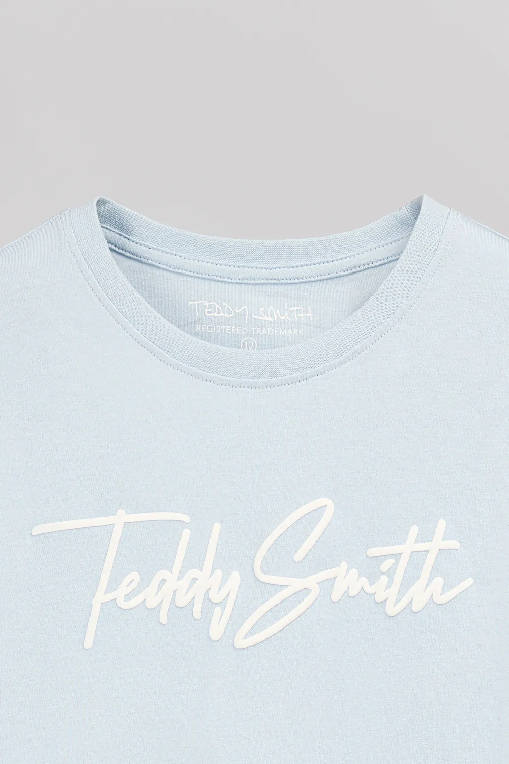 Teddy Smith T-Evan t-shirt ragazzo azzurra cotone